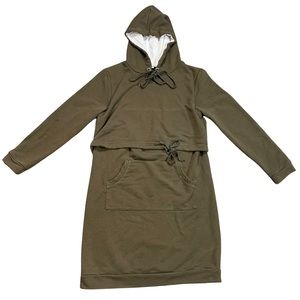 Hoodie Skirt 1 Piece Olive Green